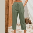 thumbnail image 5 of Karight Women Casual Lightweight Drawstring Elastic Waist Pants with Pockets, 5 of 7