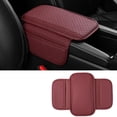 thumbnail image 1 of Leather Car Armrest Cushion Cover, Universal Center Console Pad Protector with Side Storage Bag, Soft Memory Foam for Driving Comfort & Scratch Protection, 1 Piece, 1 of 8