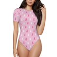 thumbnail image 2 of Picia Breast Cancer Awareness5 Womens One Piece Swimsuits Modest Tummy Control Bathing Suits Lace Up Slimming Swim Suit-XX-Large, 2 of 9