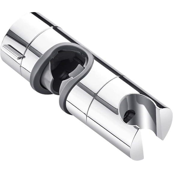 Shower Head Holder for Slide Bar Adjustable,18-25MM O.D. Hand Shower Bracket Holder for Slide Bar Slider Clamp Bathroom Replacement,360 Degree Rotation Sprayer Holder ABS Chrome