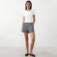 thumbnail image 6 of Dark Gray Cargo Shorts Women High Rise Outdoor Hiking Athletic Button Denim Below Knee Bermuda Shorts Plus Size Casual Ladies Clothes with Pockets XXL, 6 of 6
