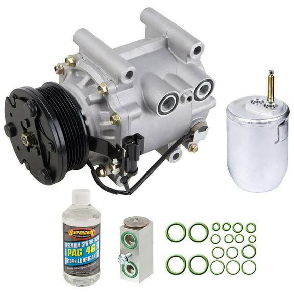AC Compressor & A/C Kit For Ford Thunderbird 2002 2003 2004 2005 - Includes Drier, Expansion Valve, PAG Oil & O-Rings - BuyAutoParts