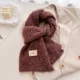 thumbnail image 2 of Bufanda de lana 2024 para invierno, cálida, gruesa, sólida, de cachemira, a la moda, chal de punto, cuello suave, babero a prueba de frío para hombres y mujeres, 2 of 4