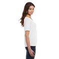 thumbnail image 4 of BELLA 8815 BellaCanvas Ladies` Flowy Basic V-Neck Tee 8815, XL, White, 4 of 4