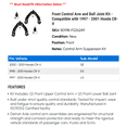 thumbnail image 2 of Front Control Arm and Ball Joint Kit - Compatible with 1997 - 2001 Honda CR-V 1998 1999 2000, 2 of 2
