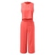 thumbnail image 5 of Conjunto de dos piezas de verano para mujer: top sin mangas con cuello redondo y pantalones anchos, traje de poliéster con detalle de botones, 5 of 5