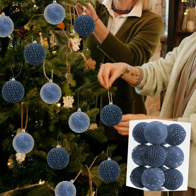 SuoKom Christmas Ball Ornaments -12Pcs Shatterproof Christmas Ornaments Set ,Multiple Styles Ornaments for Christmas Trees ,Also for Other Party Decoration