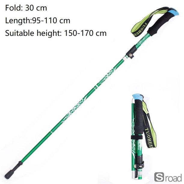 Bastones De Senderismo Plegables Ajustables De Aleación De Aluminio, Bastones De Trekking Ultraligeros De 5 Secciones Para Montañismo, Caminata Y Camping