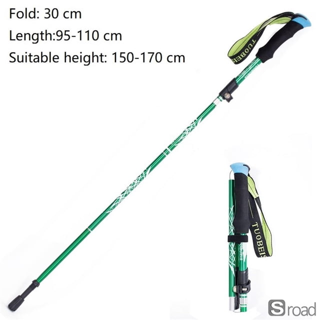 Bastones De Senderismo Plegables Ajustables De Aleación De Aluminio, Bastones De Trekking Ultraligeros De 5 Secciones Para Montañismo, Caminata Y Camping