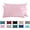 Pink, variant on Luxury Satin Pillowcase Set of 2 with Zipper - Silky Smooth Pillow Covers for Hair Protection, Black King Size 20 x 36 inches