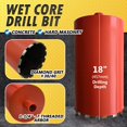 thumbnail image 2 of EDiamondTools 14" Wet Drill Core Bits for Concrete, Masonry, 18" Long Diamond Hole Saw, 2 of 4