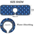 thumbnail image 4 of 4Pcs SKYSONIC Faucet Absorbent MatSmall Blue Flowers Washable Counter Drying Pads Behind Faucet, 4 of 7