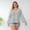 White, variant on U.Vomade New Ladies Floral Top Women V Neck Long Sleeve Dot Print Casual Top Plus Size Loose Plus Size Ladies Top