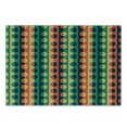 thumbnail image 3 of Geometric Circle Cutting Board, Pop Art Style Vertical Striped Half-Pattern Ring Forms Retro Poster Print, Decorative Tempered Glass Cutting and Serving Board, Small Size, Orange Teal, by Ambesonne, 3 of 5