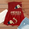 thumbnail image 5 of Womens Tube Tops Strapless Bandeau Tops Backless Sexy Tank Tops Smocked Ruffled Backless Tanks American Flag Shirt Cute Summer Style Hot Pink XL, 5 of 6