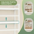 thumbnail image 5 of LEDREM Over The Toilet Storage Shelf, 3-Tier Bathroom Organizer Adjustable Saver Space Rack with Toilet Paper Holder,Cloud White, 5 of 5