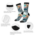 thumbnail image 3 of Hirioo Travel Around The World Pattern Adult Middle Tube Socks Breathable Sock Non-Pilling,Contrasting Color Design, 3 of 6
