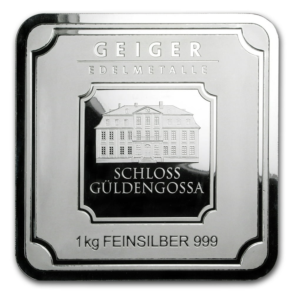Geiger 1 Kilo Silver Bar Geiger Edelmetalle (Original Square Series
