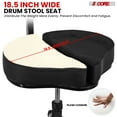 thumbnail image 6 of 5 Core Drum Throne 5" Padded Split Spine Support 4 Legged 441Lb Capacity Stool w Backrest, 6 of 11