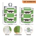 thumbnail image 3 of Ryvnso 2 Pack Qtip Holder Organizer Dinosaurs in Checkered Bathroom Cotton Swabs Cans Storage Canister, 3 of 7