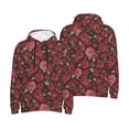 thumbnail image 6 of Bingfone Rose Flowers Men's Drawstring Hoodie Long Sleeve Pocket Sweatshirts-3X-Large, 6 of 6