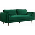 thumbnail image 2 of Contemporary Deep Tufted Cushion Sofa Love Seat Chair Green Color Velvet 3pc Sofa Set, 2 of 3