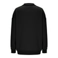 thumbnail image 4 of BXJX Women's Collared Button Sweatshirt- Pullover Fall Casual Fashion Pocket Sweatshirts Black Size L, 4 of 6