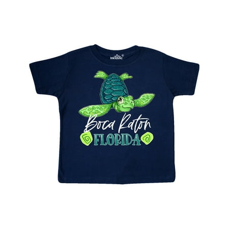 

Inktastic Boca Raton Florida Happy Sea Turtle Gift Toddler Boy or Toddler Girl T-Shirt