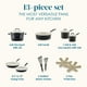 thumbnail image 2 of Set de utensilios de cocina Rachael Ray Cucina, cerámica, antiadherente, 13 piezas, 2 of 9