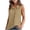 Khaki, variant on Qiopertar Women's Sleeveless Shirt V-Neck Turndown Collar Button Down Casual Tops Fashion Blouse Spring Summer Vacation Travel Boho, White L