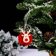 thumbnail image 2 of JeashCHAT 3 Pcs Christmas Felt Deer Hanging Ornaments, Christmas Tree Decorations Wooden Reindeer Hanging Pendants for Xmas Party Holiday Home Decor, Christmas Gifts, 2 of 7