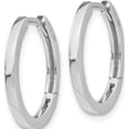 thumbnail image 3 of 14K White Gold Hinged Hoop Earrings (13 X 2) Made In Turkey tm621, 3 of 6