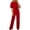 Y-483 Red, variant on Black Women Tie Knot Straight Leg Basic Long Leg Coveralls Pants One Piece for Women Spandex Fall Winter Pants 2026 Clothing Country Concert Y2K L