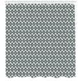 thumbnail image 3 of Ambesonne Grey Blue Shower Curtain, Bullseye Rhombuses, 69"Wx84"L, Pale Blue and Grey, 3 of 3