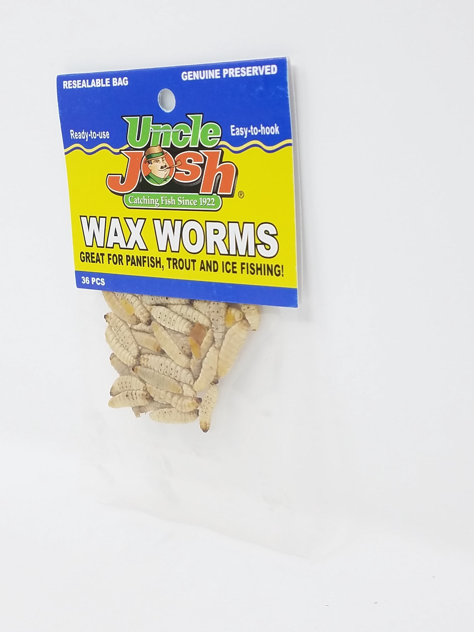 Uncle Josh Fishing Bait Preserved Wax Worms PB-WW - 36 Pack