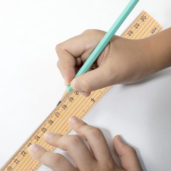 KHBUAB 10Pcs Wooden Rulers with Dual Scale for Accurate Measuring and Multi Purpose Use
