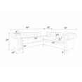thumbnail image 3 of Hommoo Sofa Set, 62.5" Flannelette 2-Piece Couch Living Room Sofa Set,L-Shaped Sectional Sofa,Sectional Couches for Living Room,White, 3 of 7