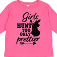 thumbnail image 4 of Inktastic Hunting Girls Hunt Too Only Prettier with Doe and Arrow Girls Long Sleeve Toddler T-Shirt, 4 of 5
