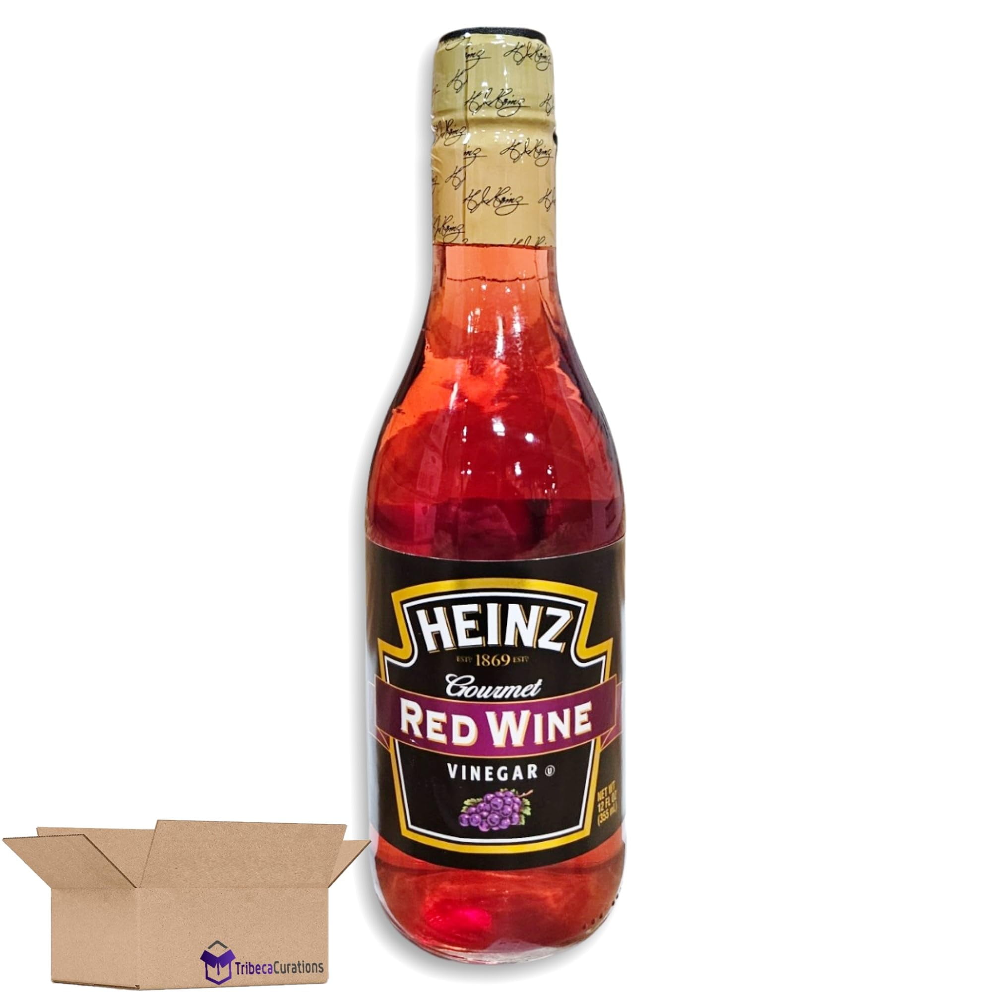 Heinz Gourmet Red Wine Vinegar Value Pack   | 12 Fl Oz | Pack of 2
