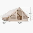 thumbnail image 4 of KFFKFF Inflatable Camping Tent for 5-8 Person, 13.12 x 9.84 x 6.56 Ft 300D Oxford Fabric Glamping Blow up Tent with Hand Pump, Waterproof Air Tent with Stove Jack, 4 of 9