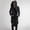 Black, variant on Douhoow Mens Robe Hooded Cloak Spring Loose Pocket Warmer Coat Long Sleeve Casual Outwear M-XXL