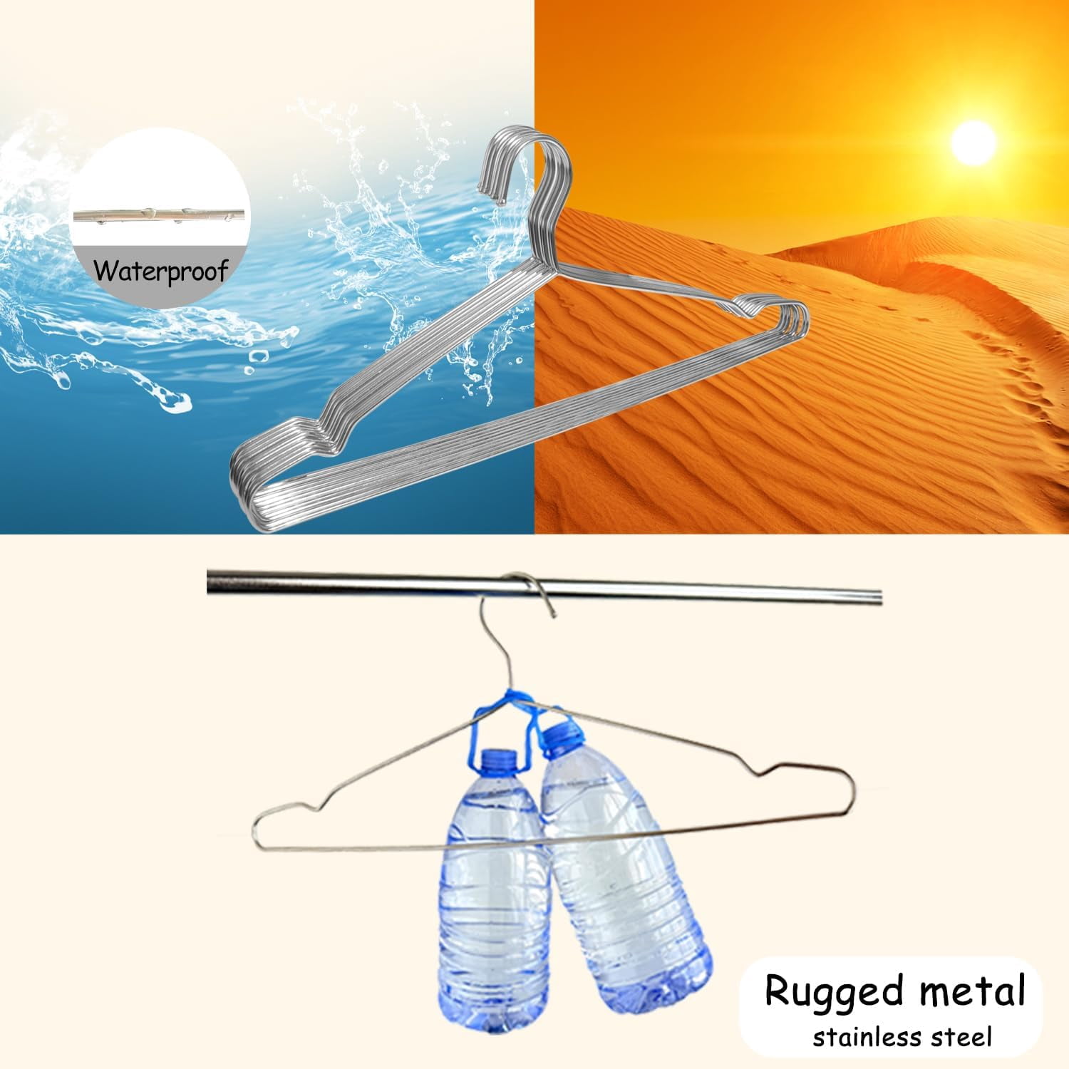 Extra Wide Wire Hangers for Plus Size Clothes, 19.6 Inch Stainless Steel Plus Size Hangers Ideal for XL, XXL Shirts. Silver. 50pk.