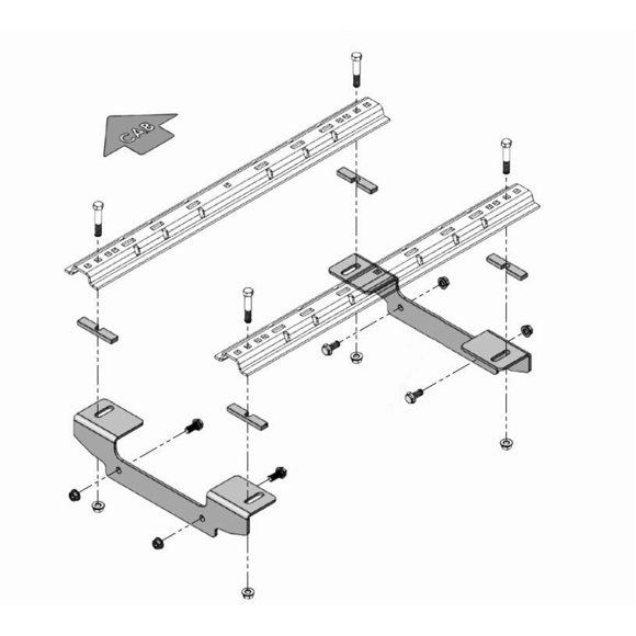 Demco RV Fifth Wheel Trailer Hitch Mount Kit 8552037 Premier Series; Brackets; Bolt-On; Drilling Required
