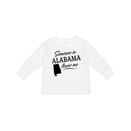 

Inktastic Someone in Alabama Loves Me Gift Toddler Boy or Toddler Girl Long Sleeve T-Shirt
