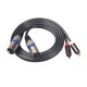 thumbnail image 3 of Doble XLR a RCA Cable de audio 1 adaptador de parche de señal .5m / 4.9ft Negro, 3 of 7
