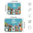 thumbnail image 3 of Dish Drying Mat Kitchen Counter Hello Summer Cute Dog Dishes Drainer Pad Absorbent Microfiber Reversible 18"x24", 3 of 7