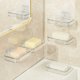 thumbnail image 1 of Portajabones montados en la pared - Caja de jabón de doble capa sin perforación para baño, ducha y cocina - Diseño de drenaje, estantería para almacenamiento de jabones impermeables y a prueba de, 1 of 1