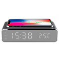 thumbnail image 4 of Digital Alarm Clock Wireless Charger Dock Mirror Face Clock with Thermometer, 4 of 4