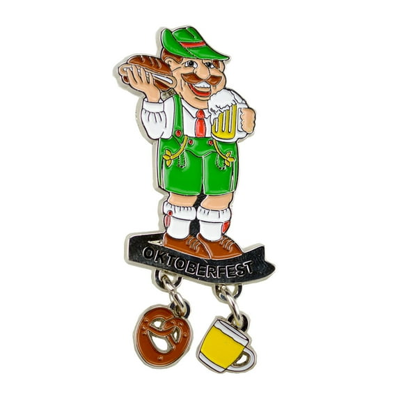 Oktoberfest Haus German Oktoberfest Man Beer Mug Metal Hat Pin