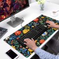 thumbnail image 2 of Long Mouse Pads for Desk,Pioneer Flower Floral Print Pattern Desk Mats on Top Of Desks, Desk Mouse Pad Extra Large with 3mm Non-Slip Base and Stitched Edge for Gaming,Office,Work,Home 31.5"x15.7", 2 of 6